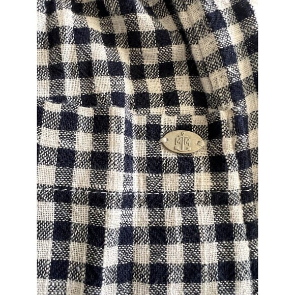 Mat De Misaine Gingham Cotton Wide Leg Check Pull On Pants Size EU38 - Picture 3 of 12